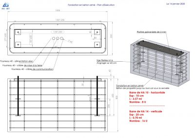 Massif pour candélabres- stades